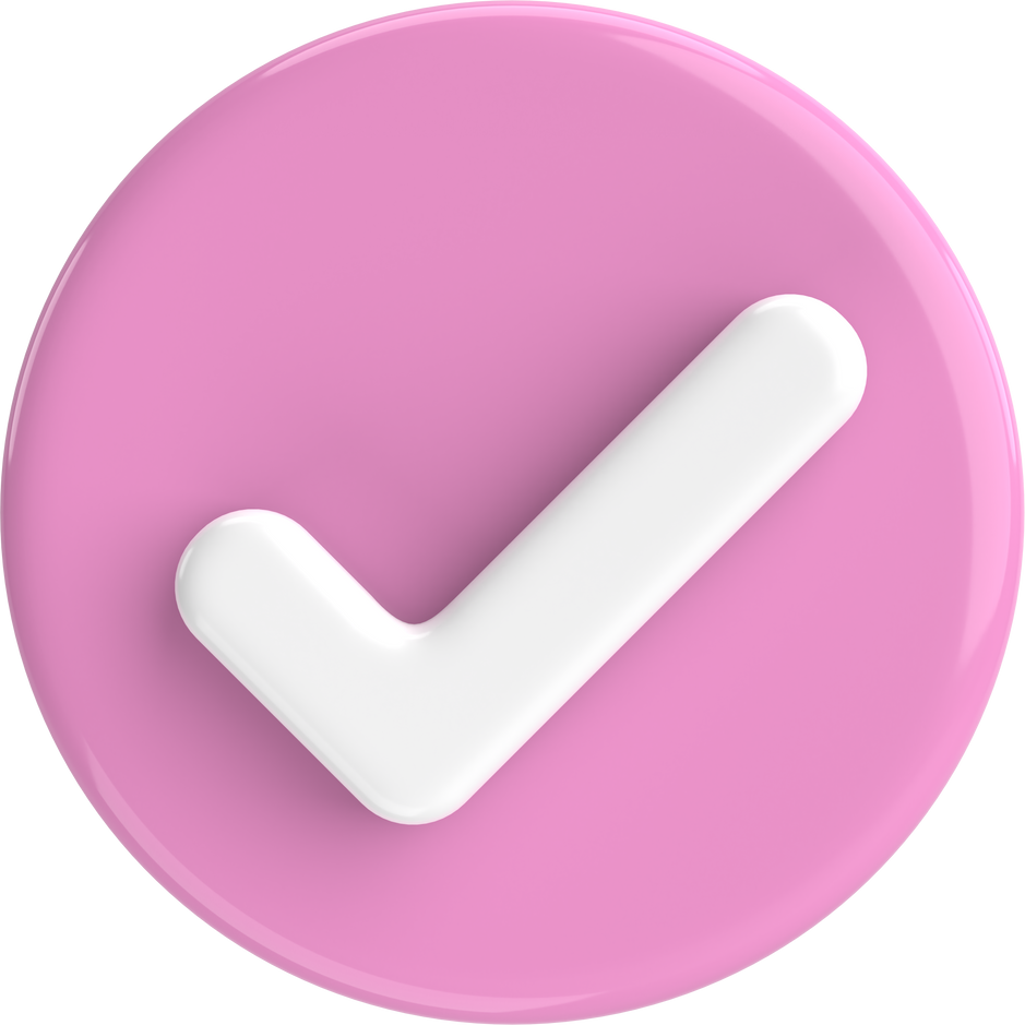 3D checkbox. Check mark. 3D illustration.